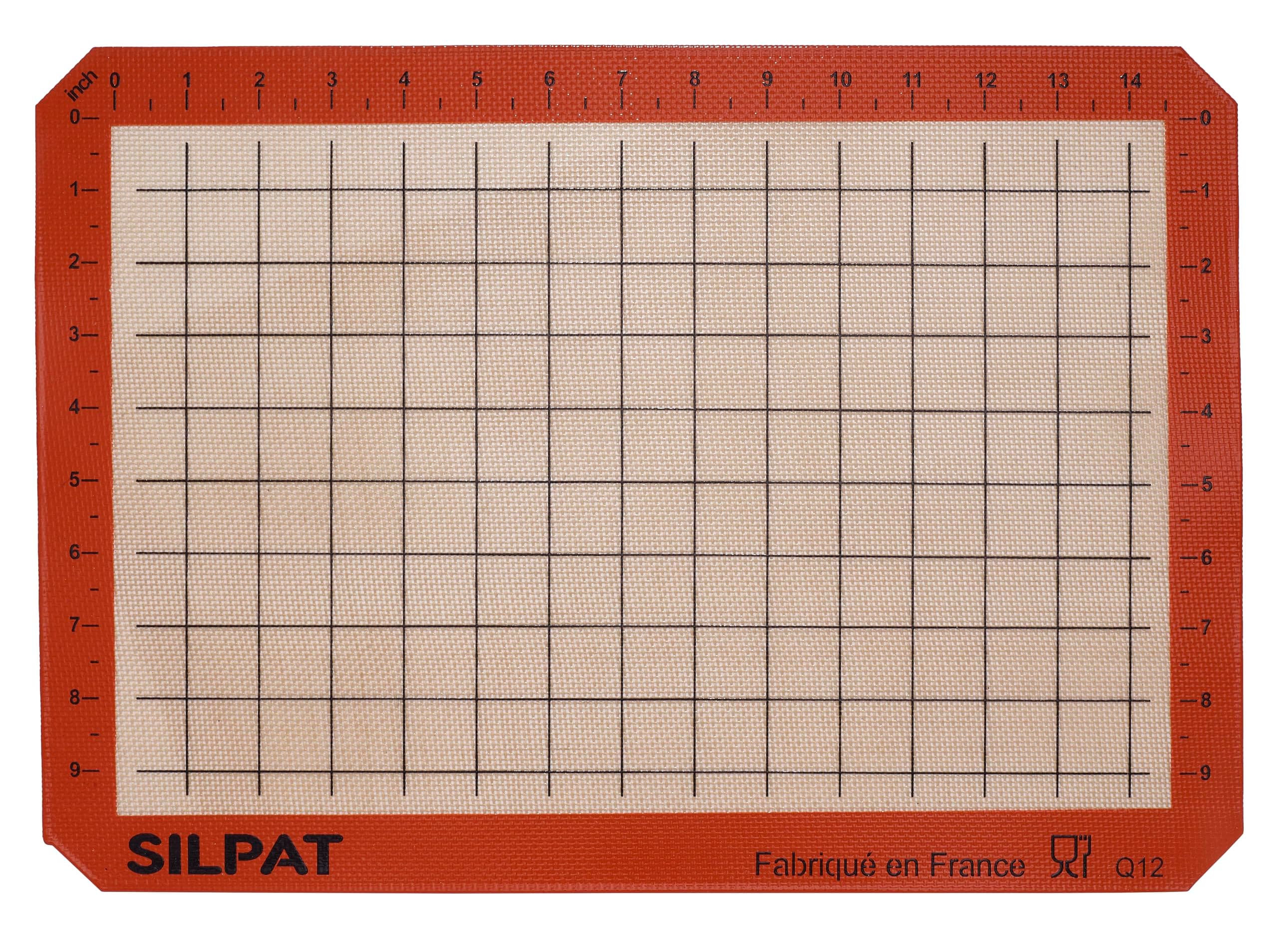 The Original Premium Non-Stick Silicone Baking Mat, Gridded Half Sheet Size, 11-5/8 x 16-1/2