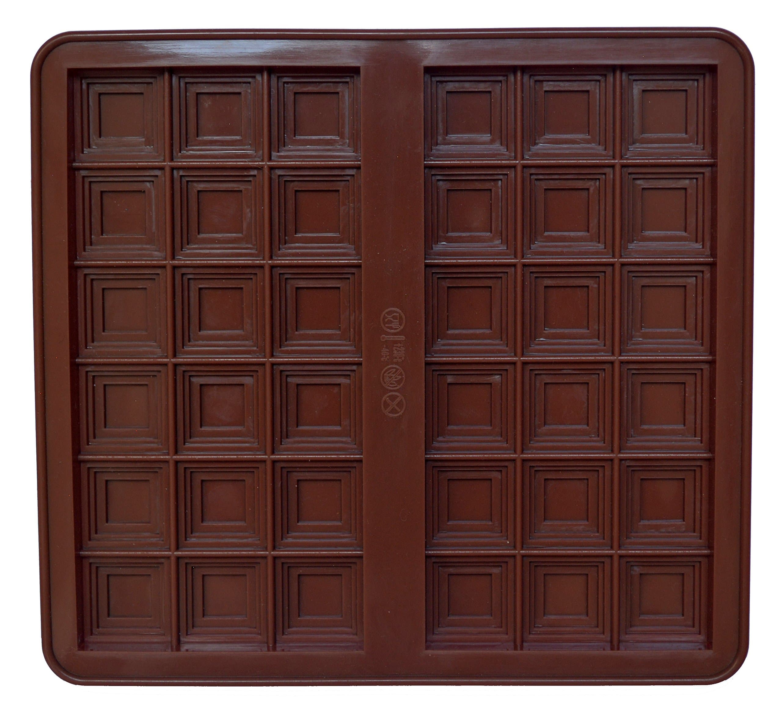 ADS Silicone Break-Apart Chocolate Bar Mold - Deco Square - 2 Cavities