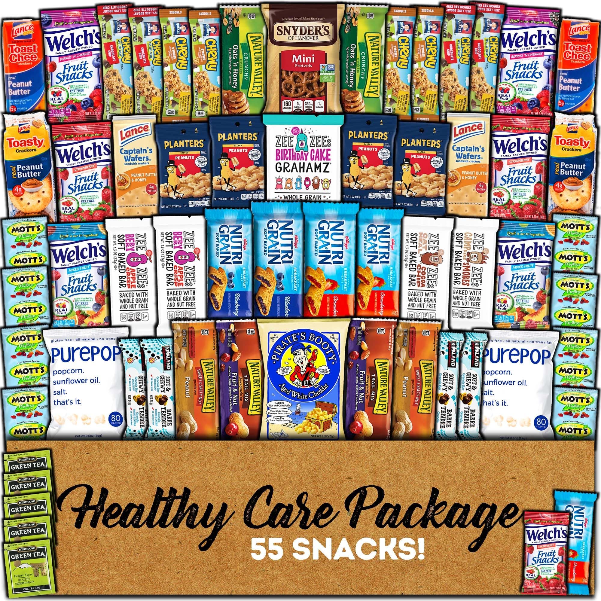 Healthy Snack Box Care Package (55 count) Easter Variety Snacks Pack - College Back to School