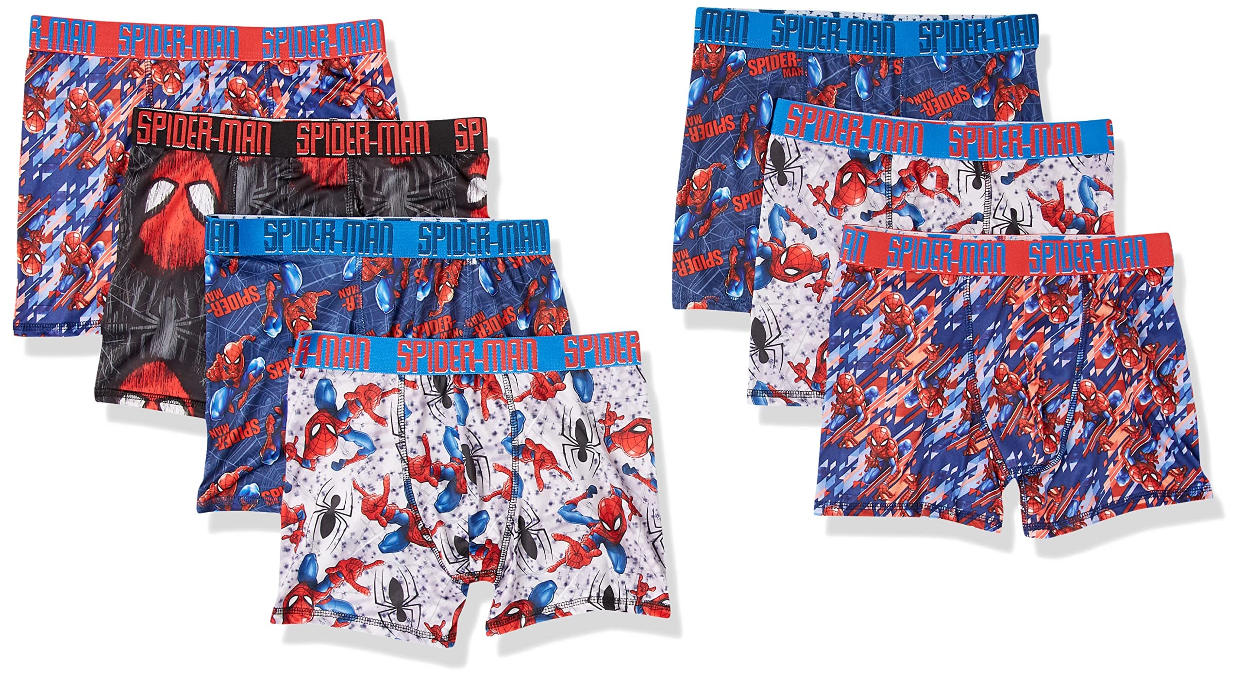 Exclusive 7-PK Athletic Boxer Briefs with Multiple Print Options sizes 4, 6, 8, 10,12