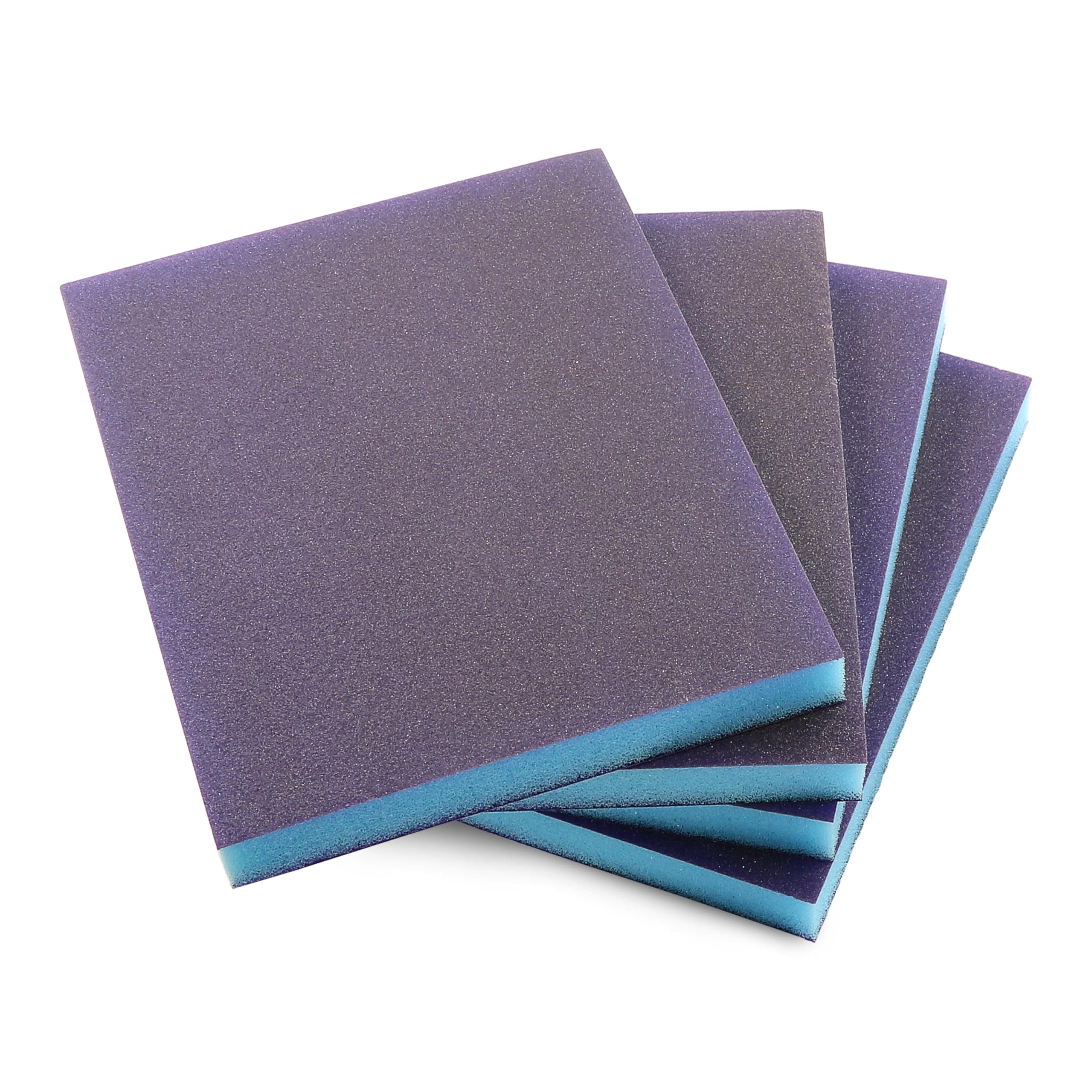 6Pcs 220 Grit Sanding Sponge, Sanding Blocks Washable and Reusable, Wet Dry Sandpaper Sponge for Wood Metal Furniture Paint and Drywall