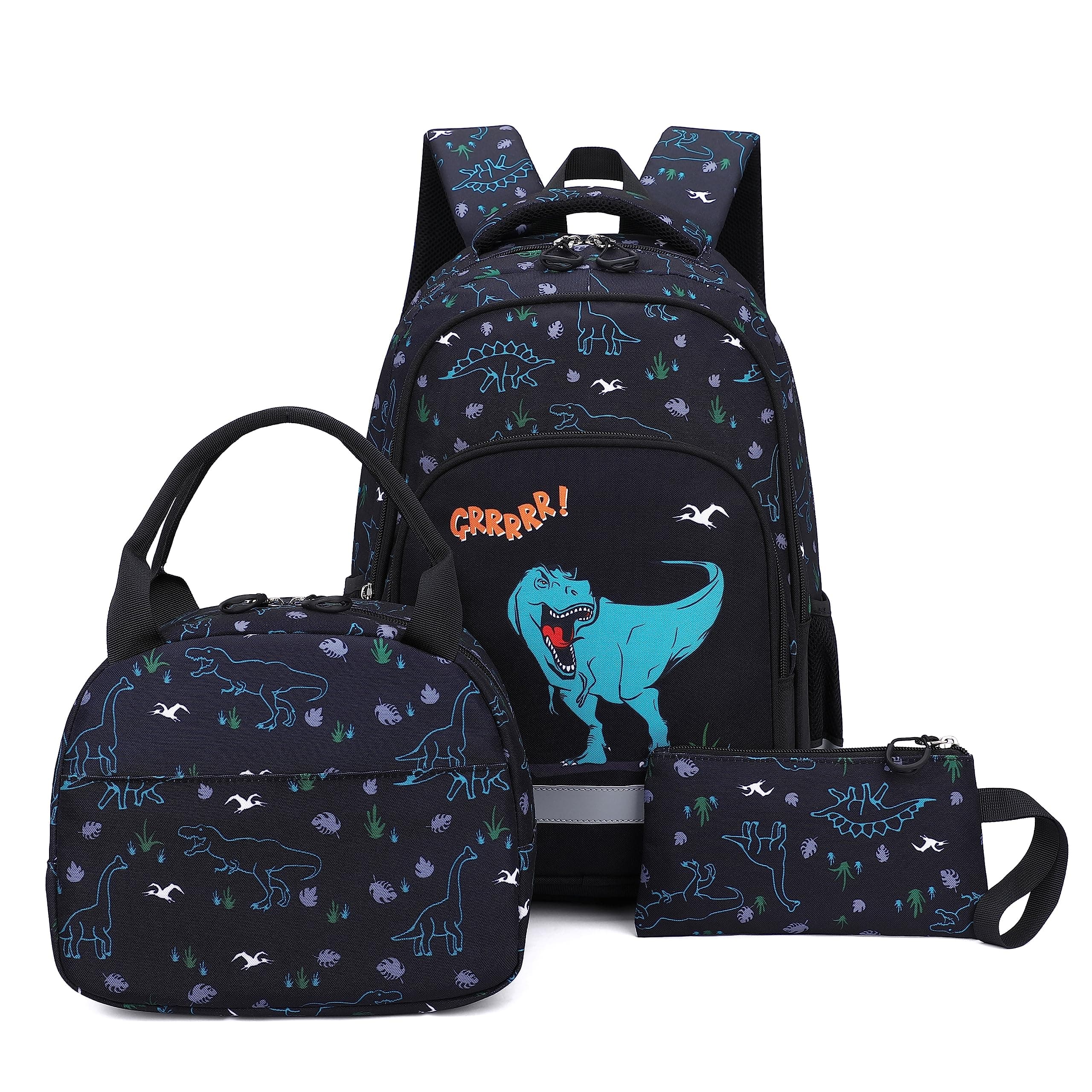 School Backpack Kids Set Middle Elementary Preschool with Lunch Bag & Pencil Case Bookbags for Boys Girls