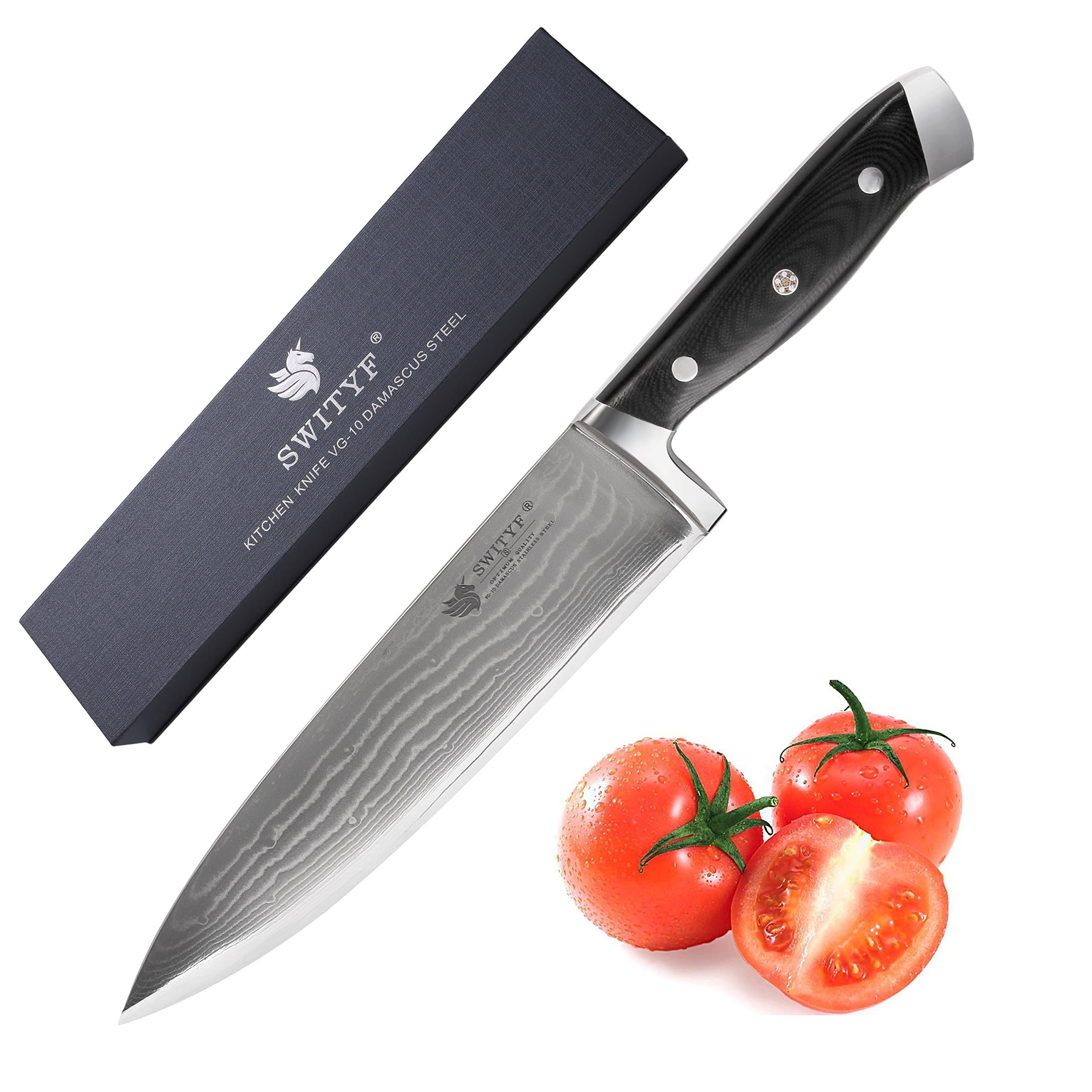 Damascus Chef Knife 8" Professional .Ergonomic G10 Handle.Super Kitchen Knife