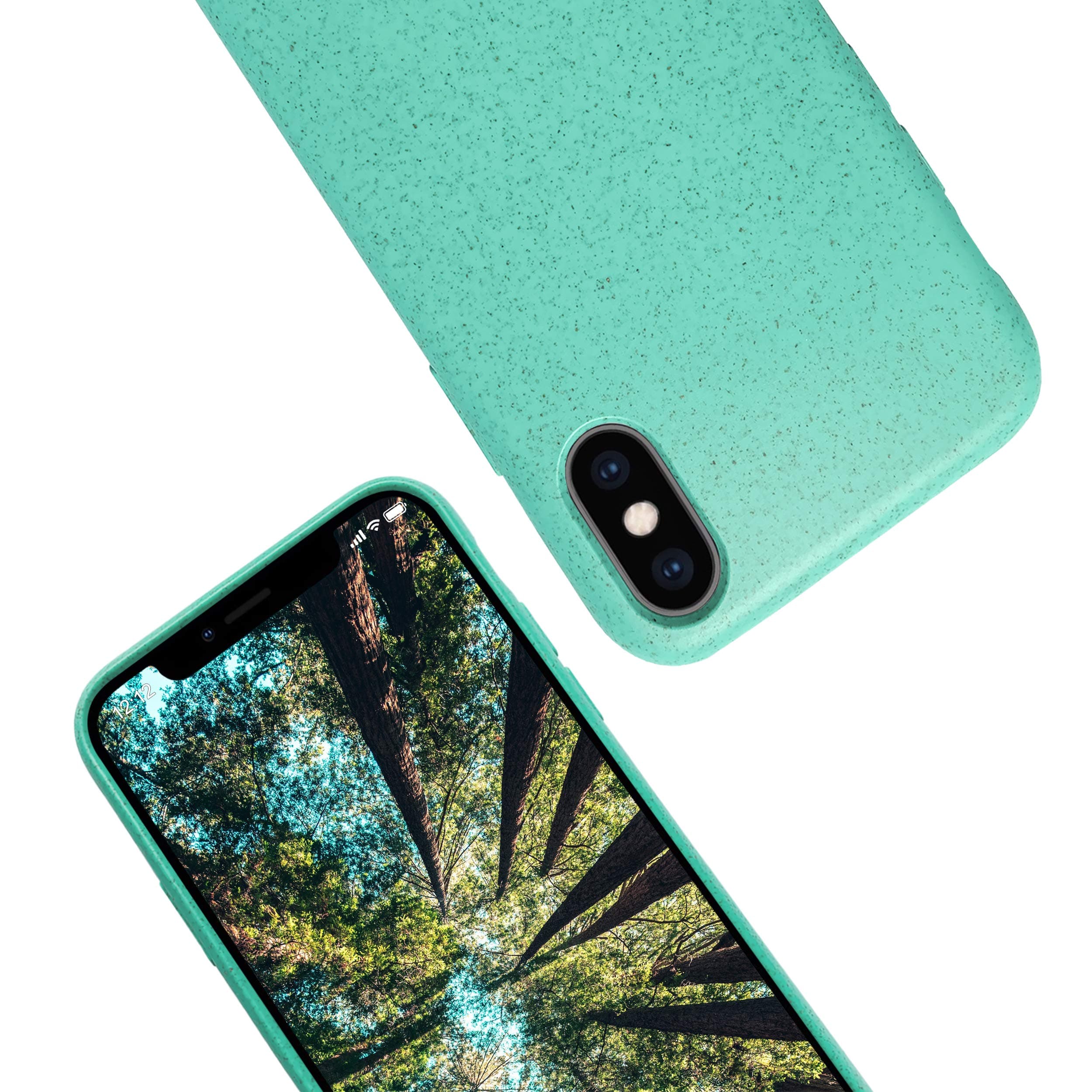 eplanita Eco Mobile Phone Case Compatible with iPhone X/XS, Plant Fibre, Drop Protection Cover, Durable and Sustainable (for iPhone XS/X, Mint)