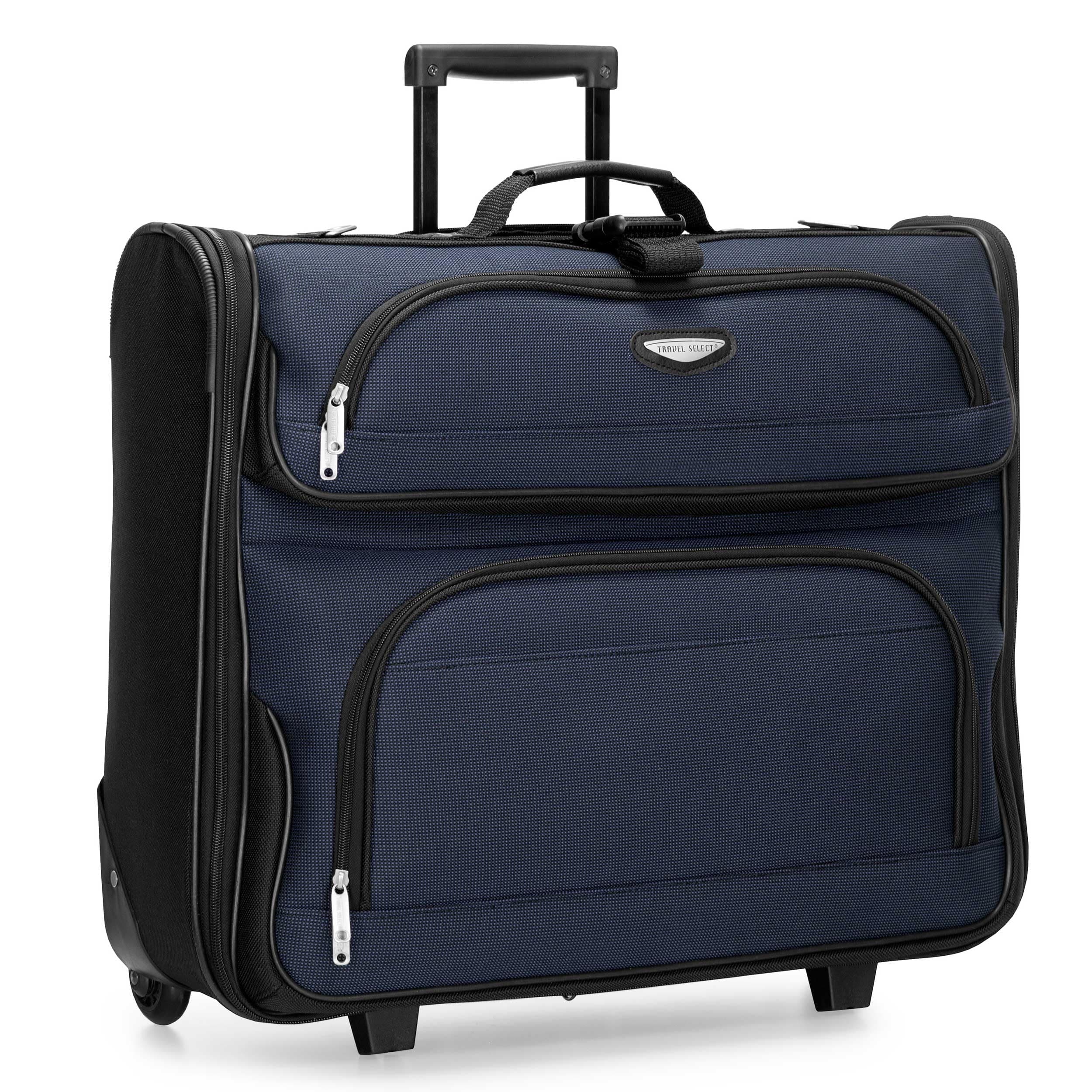 Travel Select Amsterdam Business Rolling Garment Bag, Softside Expandable Rolling 2-Wheeled Suit Carrier, Navy, One Size