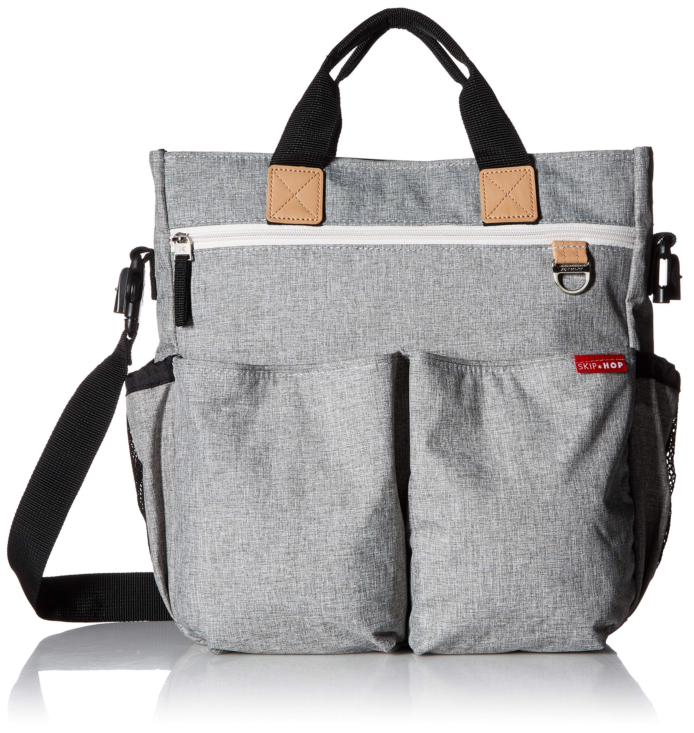 Duo Signature Tote Bag, Grey Melange