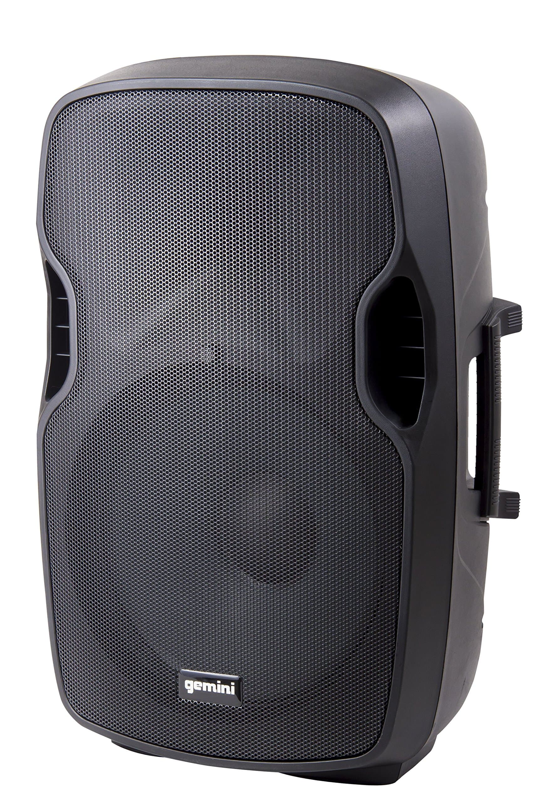 Gemini AS Series AS-12P 1500 W Powered Active PA Loudspeaker, Portable Speakers With 12" Woofer and Mic and Line XLR, 1/4” & RCA inputs