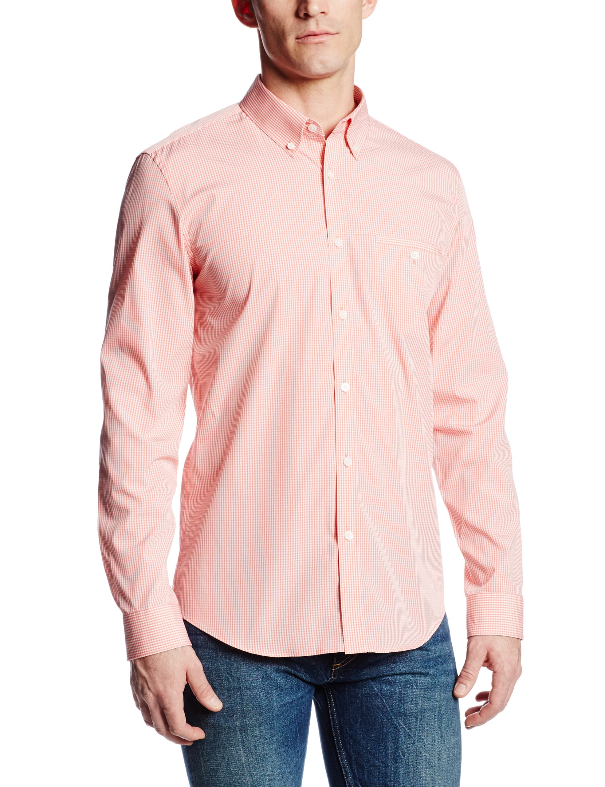 Calvin Klein Sportswear Men's Mini Gingham Check Button Down Woven Shirt