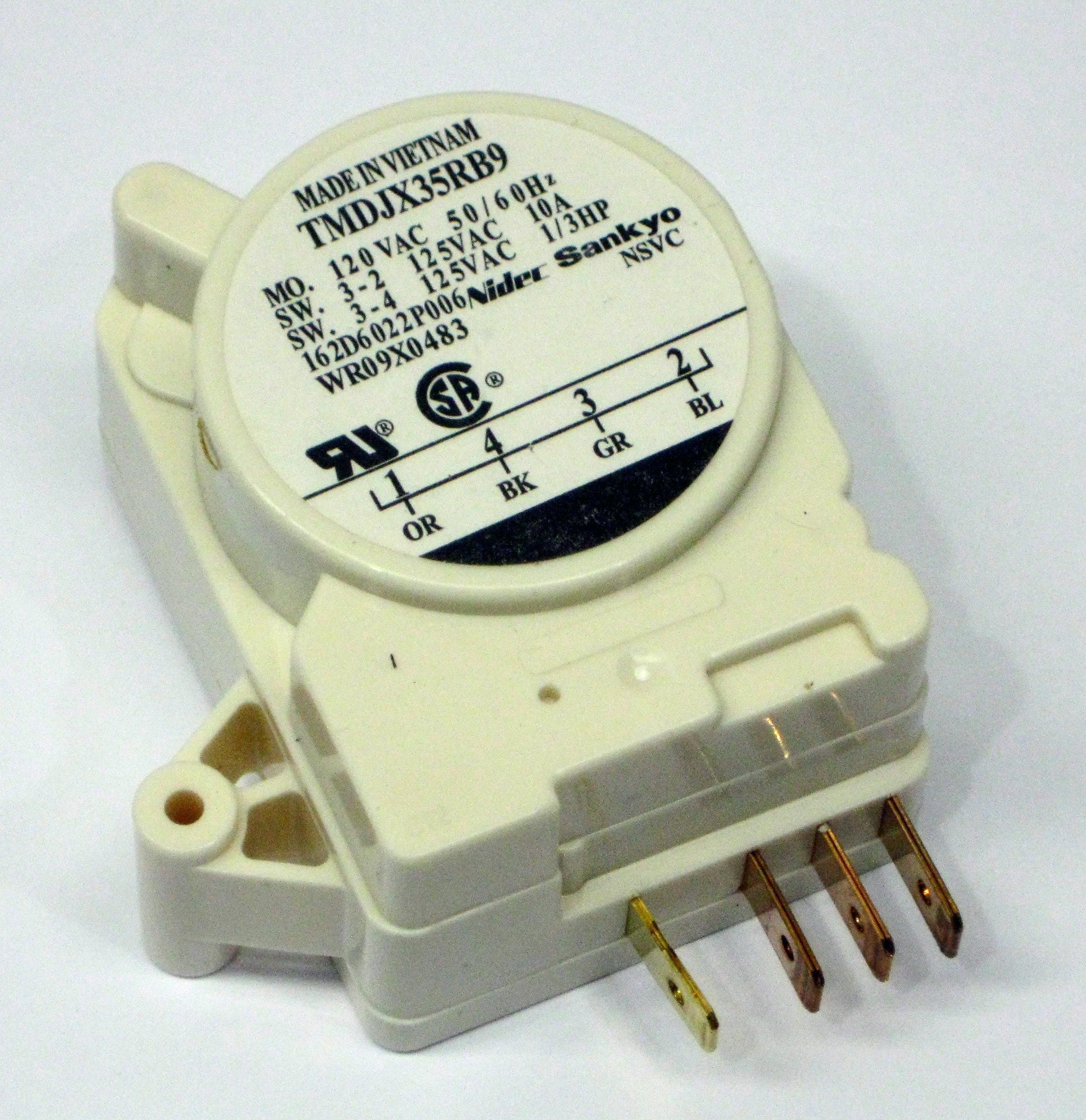 GEWR9X483 Genuine OEM Defrost Timer for GE Refrigerators