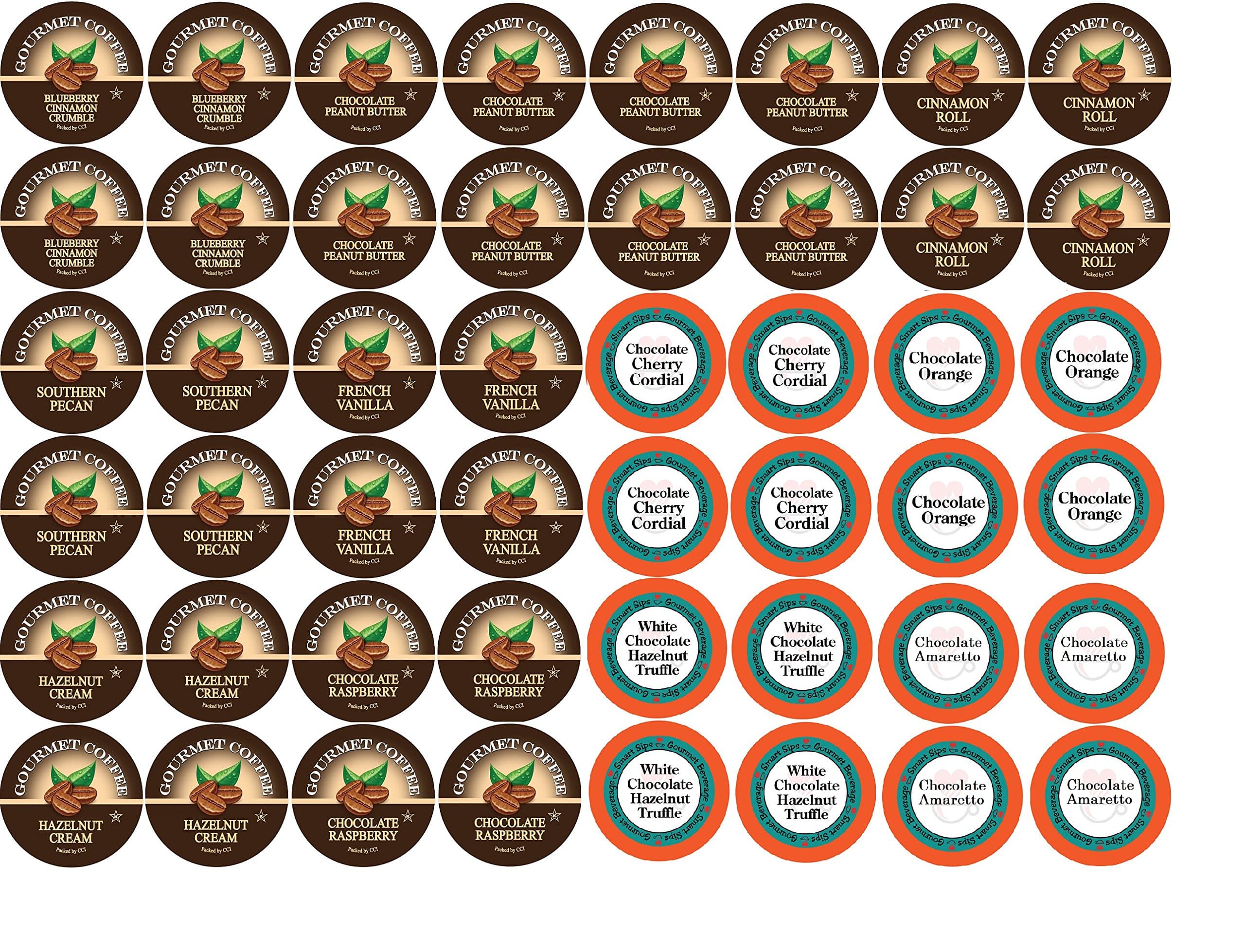 Smart Sips Coffee, Chocolate and Flavor Lovers Variety Pack Sampler for the Keurig K CupBrewer, 48 Count, Medium Roast