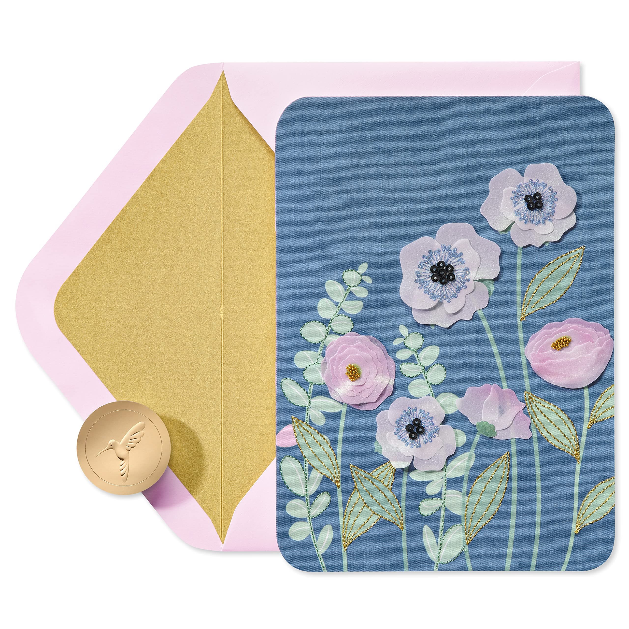 Papyrus Blank Card (Poppy Flowers)