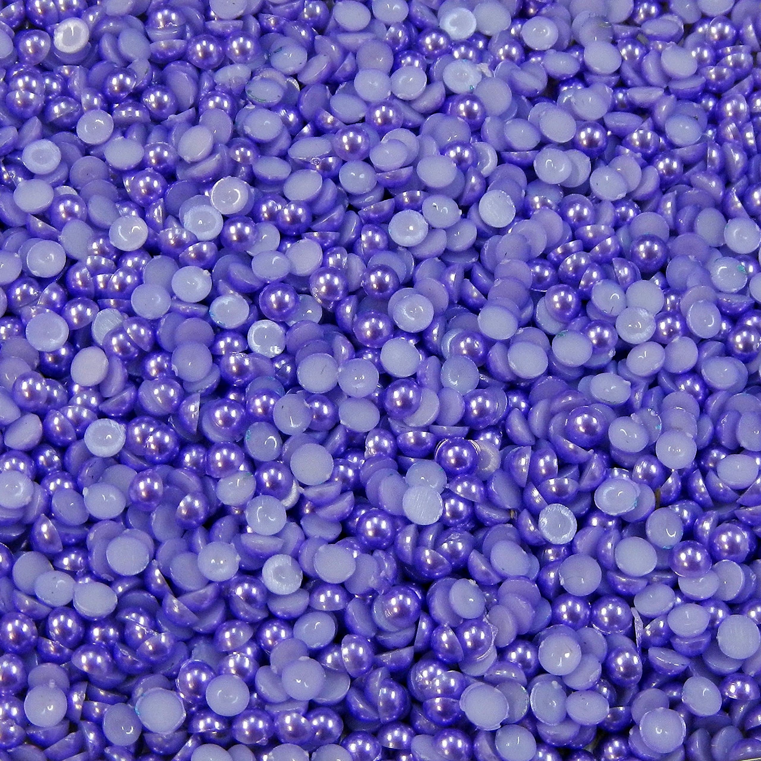 Blinggasm Blinggasm 1000 Half Pearl Beads Flat Back, Craft Scrapbooking Choose Your Color and Size (5mm, African Violet)