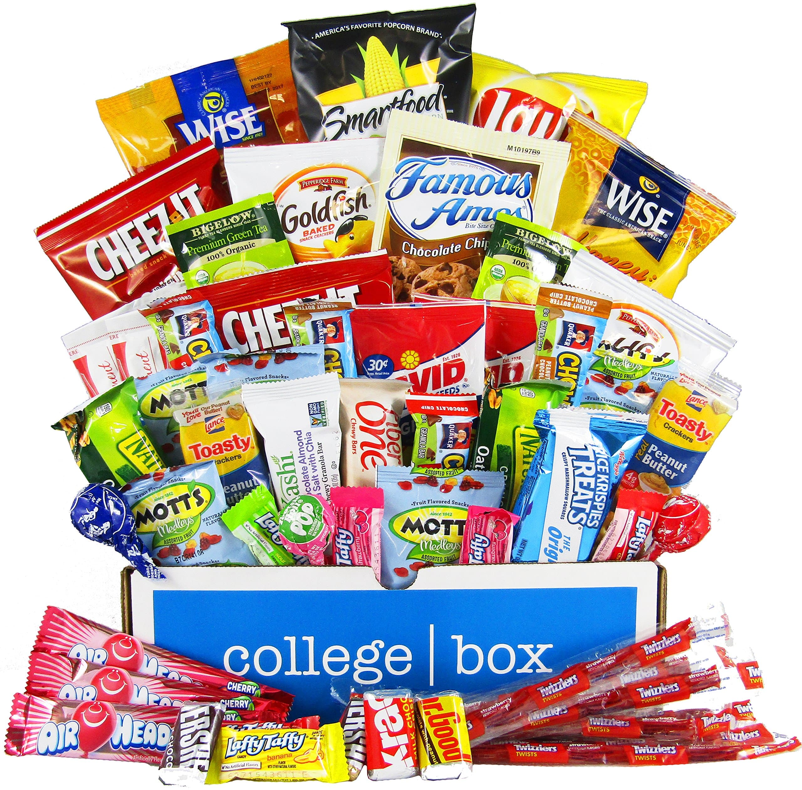 CollegeBox - Student Favorite Care Package - Chips, Cookies, Candy Assortment Bundle Gift Pack and Variety Box (55 Count)