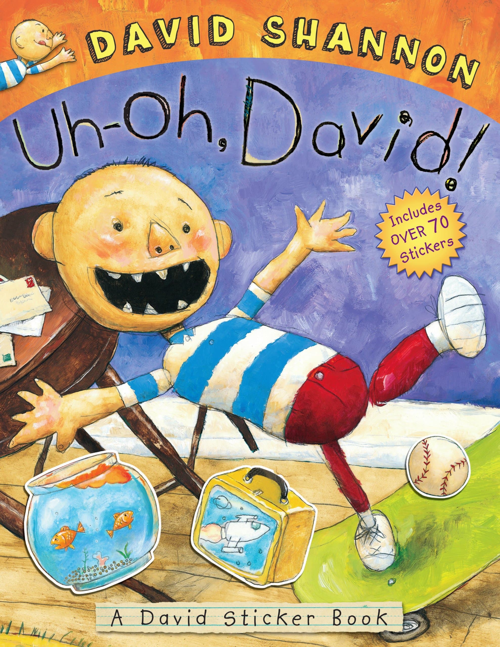 Uh-Oh, David!: A David Sticker Book Paperback – 1 April 2013