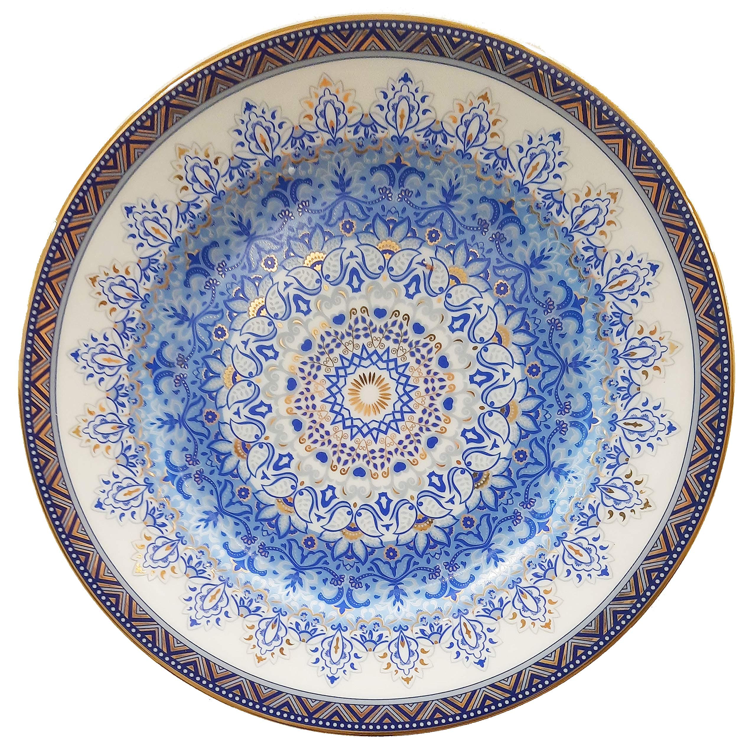 Real Art Wall Hanging Ceramic Plates 11" - 1 Pc 24k Gold Printing